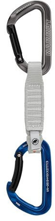 Mammut Workhorse Keylock 12 cm Quickdraw Straight Gate/Bent Gate, grigio-blu 12 cm