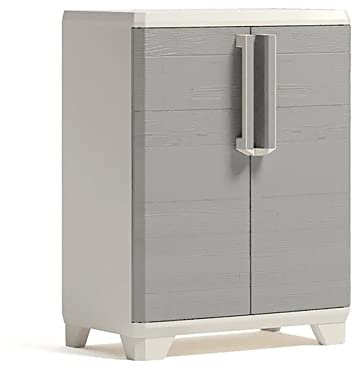 Keter Mobile base lineare in legno, 68 x 39 x 90 cm (larghezza x profondità x altezza). Grigio/Beige, M