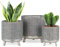 JHY DESIGN Set mit 3 Blumentöpfen, Metalldekoration, Blumentöpfe mit hohlem Design, große Pflanzgefäße für drinnen und draußen, Garten, Zuhause, Balkon, Geländer, Zaunpflanzen(verzinktes Silber)