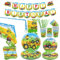Traktor Farm Geburtstag Party Geschirr Supplies Serves 20 Enthält Traktor Happy Birthday Banner, Teller, Servietten, Tassen, Strohhalme, Tischdecke, für Barnyard Farm Par