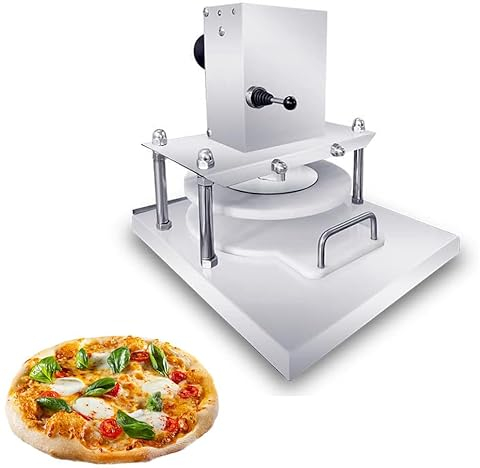 Máquina eléctrica para prensar masa de pizza, laminadora de rodillo de masa eléctrica comercial de 9, máquina para hacer prensa de masa para pizza de acero inoxidable para prensar pizza y pasta