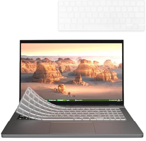 LYQNIHOB Protector de Teclado MacBook Air 13 para 2020 M1 A2337/A2179 con versión Europea - Cubierta TPU Transparente con Alta Transparencia y claridad - una Pieza