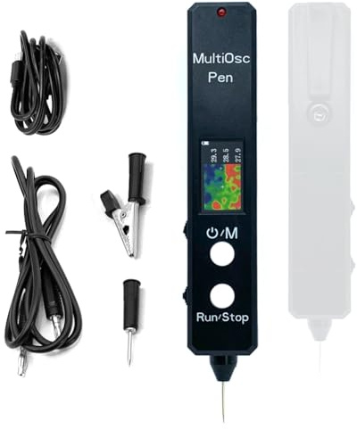 Multimetro con oscilloscopio Mavaol 2 in 1, larghezza di banda 400 KHz, acquisizione automatica, opzione termocamera, per elettronica, settore automobilistico e diagnostica (MavaolZYp6K-E26323-2)