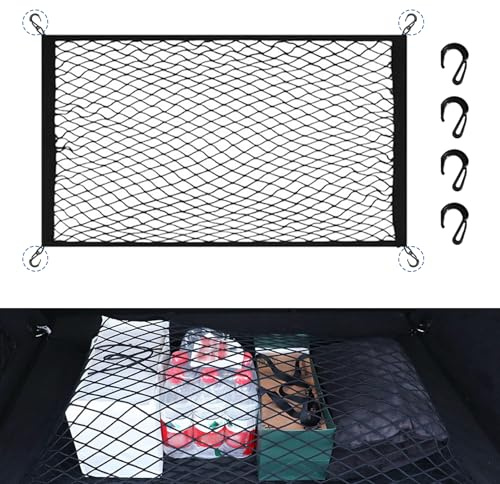 ROEOWENE Rete Bagagliaio Auto Portaoggetti 60x40cm per Elastico
