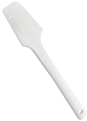 SOIMISS Spatule en Silicone Blanche Racloir à Pâtisserie Léger et Portable Ustensile Cuisine pour Crème et Gâteau Manche Long Ergonomique Outil Pratique pour Préparation Pâtissière