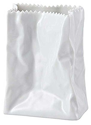 Rosenthal - Tütenvase/Vase/Blumenvase - weiß glasiert - 10 cm