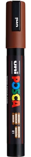 Uni-Ball Marqueur peinture Posca PC-5M, marron - par 1 - Marqueur de laque, Uni-Ball