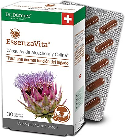 Salus - Complemento Alimenticio Essenza Vita de Alcachofa y Colina - 30 Cápsulas - Apoya la Digestión y la Actividad del Hígado - Elaborado con Extractos de Alcachofa y Colina