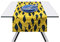 Excelsa Afrika Pesci Tischläufer, Baumwolle, Gelb und Blau, 45 x 140 cm