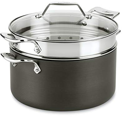 All-Clad Essentials Nonstick Hard Anodized Multipot, 7 Quart, Black