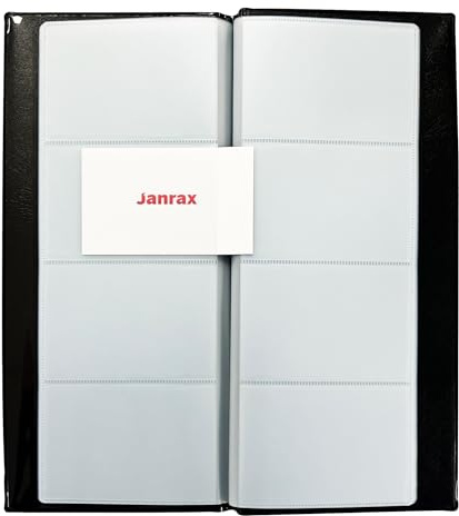 Janrax 80 Pocket Black Name Business Card Holder