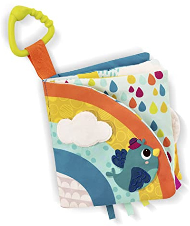 B. toys - Regenbogen-Sonnenschein - Weiches Baby Buch - Interaktives Stoffbuch für Babys - Sensorische Merkmale - Entwicklungsförderndes Spielzeug - 6 Monate +