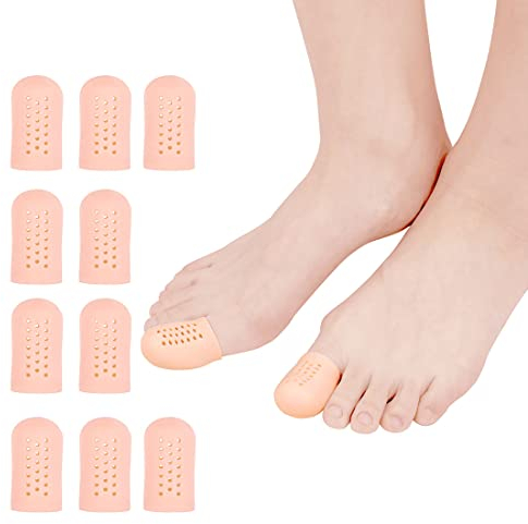 Decproch Zehenschutz, Zehenschutz Großer Zeh, Zehenkappen, Zehenschutz Silikon, Zehenschoner Zehenhauben Zehenkappe Gel, Ideal für Blasen, Zehennagelverlust, Lindert Reibungsschmerzen, Rosa