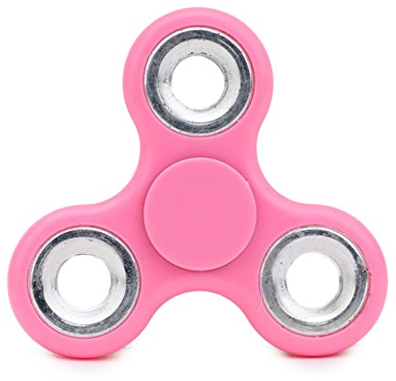 Toyland® Fidget Hand Spinner - Soulagement du Stress et de l'anxiété - Couleurs Assorties (Anneaux Roses et argentés)