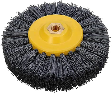 JAKMET Drahtbürste Winkelschleifer,Nylonbürste Nylon-Drahtziehrad-Bürsten-Körnungs-Trommel-Polier-Polierrad (Size : 80)