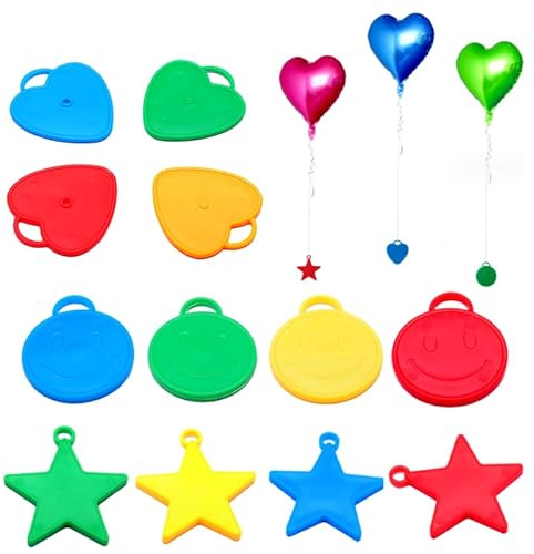 10 Pezzi Pesi per Palloncini ad Elio,Peso Palloncini per Elio,con Pesi in Plastica,Pesetti per per, per Matrimoni, Compleanni, Feste, Decorazioni