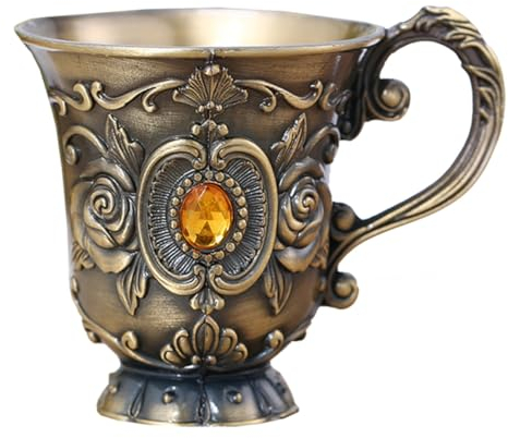 BESTonZON Bicchierino D'epoca Calici Coppa Di Vino D'annata Tazza Di Vino Retrò Calice Di Vino Rosso Da Festa Coppa Di Spumante Coppa Di D'epoca Metallo Mini Tazza Lega Di Zinco