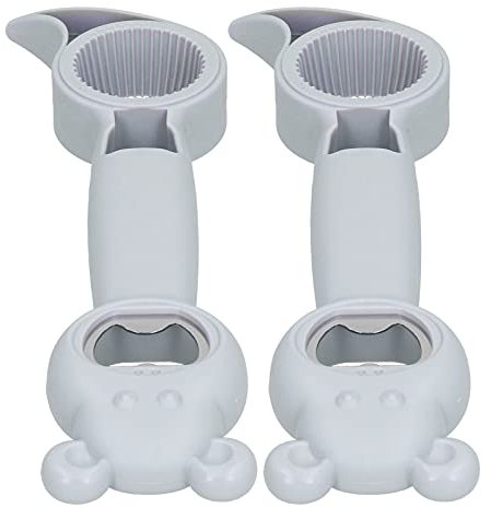 2 abrelatas manual, abrelatas universal portátil, abrebotellas para abrir botellas de cerveza, latas, botellas de refrescos (gris)