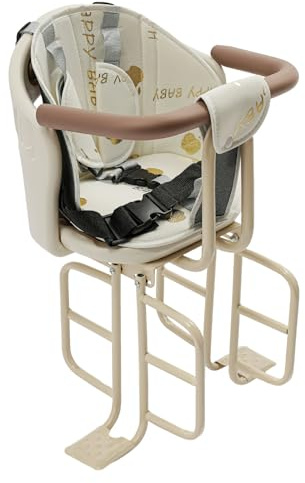 YOICUATGNA Siège de vélo pour enfant, montage arrière, siège de vélo pour bébé jusqu'à 5 ans, 100 kg, avec ceintures de sécurité et repose-pieds élargis, semi-fermé, pour vélos de ville et autres