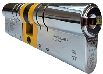 Prolox Evolved Double Euro Cylinder – 3 Star British Standard TS007 – Sold Secure Diamond Rated – High-Security 17-Pin Magnetic Mechanism – Non-Handed Chrome Finish (35/40)