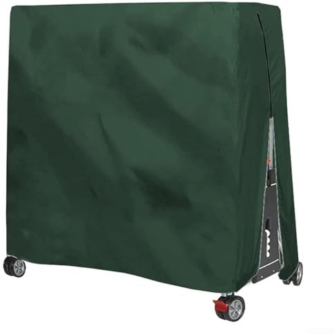 Vattentätt bordtennisbordsskydd för utomhusbruk, 210D Oxford-tyg skyddande fodral med dammtät vindtät design, 165 x 70 x 185 cm (grön)
