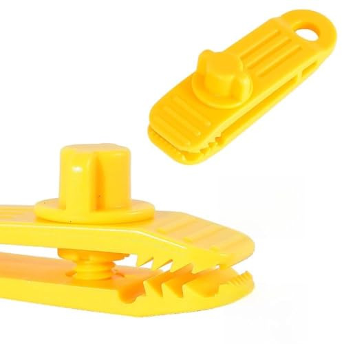 Gettimore 20 clip resistenti per telone per uso esterno, morsetti in plastica resistente con forza di trazione di 70 kg, design a coccodrillo per tende da campeggio, tende da piscina, tende da sole