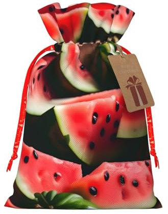Vattenmelon färsk frukt tryck gåva dragsnöre väskor återanvändbara högtidspresenter presenter godis tillbehör eller minnessaker