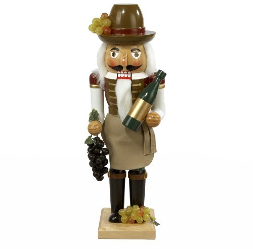 Kurt Adler 15-Inch Wooden Wine Grower Nutcracker