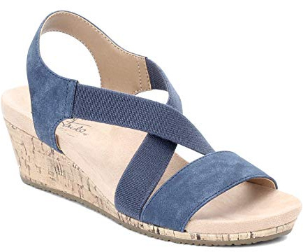 LifeStride Women's MEXICO Sandal, navy, 9 M US