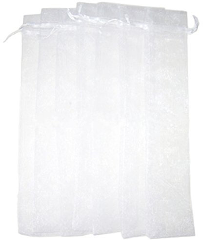 Toyvian 50pièces Sachet Organza Blanc Avec Cordon De Serrage Pochettes Présent Pour Mariage Bonbons Bijoux