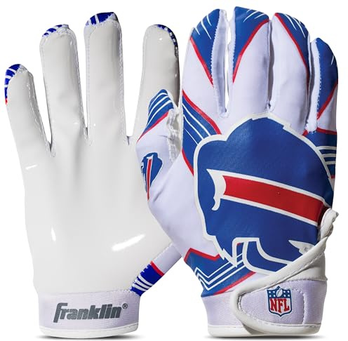 Franklin Sports NFL Buffalo Bills Youth Football Receiver Gloves - X-Small/Small