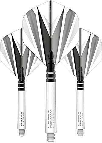 RED DRAGON Hardcore Radical White & Grey Flight & White Nitrotech Stem Combo (4 set per confezione)