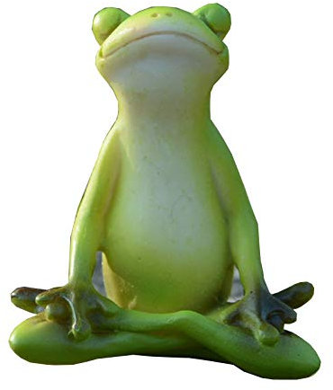 Gemmia Miniature Fairy Garden Frog Figurines- Mini Meditation Frog(Notice Size)