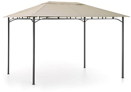 sal mar Gazebo Rodi da Giardino, Struttura in Metallo, 3x2 m, Arredo Esterno, Beige