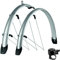 Fahrrad Schutzblechset 28 Silber 45 mm inkl. maxxi4you Reflexband