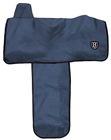 Harrison Howard 600 Denier Splash-Resistant Protective Saddle Cover Protection from Scratches, Direct Sunlight, and Dust/Debris Keeps Saddle in Pristine Condition-Navy