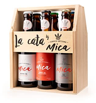 Mica - Pack Degustación La Cata by Mica - 6 Cervezas Artesanales 1 Mica Blonde Ale - 1 Mica IPA - 1 Mica Amber Ale - 1 Mica Imperial - 1 Mica Sin Alcohol - 1 Mica Sin Gluten - Pack 6 x 330 ml