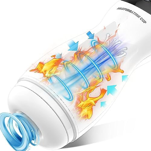 Elektrischer Masturbator Mann Cup mit 10 Vibratoren 3 Stufen Saugen 45 ℃ Heizfunktion Mastubrator Taschenmuschi Penis Masturbatoren Masturbieren für Männer Vagina Pussy Sex Spielzeug für Die Männer