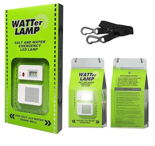 WIIYENA Lámpara de agua salada fácil de usar, no requiere sal especial, sin mantenimiento y iluminación de larga duración