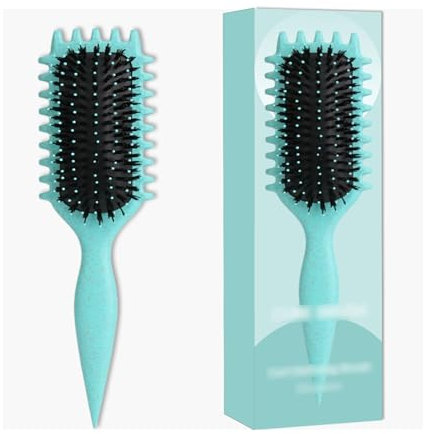 xiangwenlan Green 1 PS, Curly Hair Brush and Styling Brush for women and men, fitting all hair style.