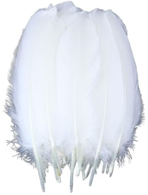 10/50/100 pièces d'artisanat en plumes de cygne teintes et colorées, bijoux de mariage, accessoires de fête, 15-20cm/6-8 pouces(White,100PCS)
