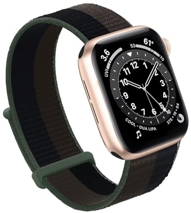 NFRFK För Apple Watch Band 49MM 45MM 44MM 42MM 41MM 40MM 38MM, Dam Herr Sport Nylon Loop Band För IWatch Series Ultra 8 7 6 5 4 3 2 1 SE(Tornado,38/40/41mm)