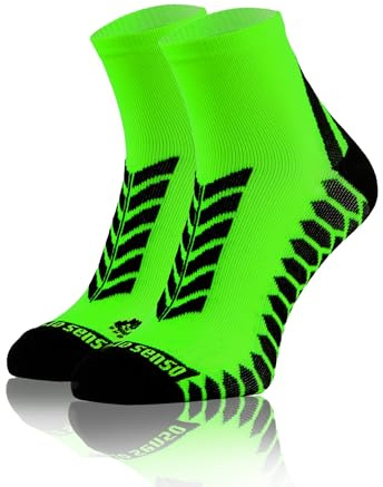 sesto senso 1 Paires Chaussettes Sport de Course Colorées Femme Homme 43-47 Vert