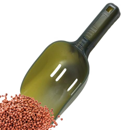 Shovel for Fishing, Bait Throwing Shovel with Holes for Feeding - Non-Slip Portable Feeding Spoon for Tilapia Beginners Saltwater Boat Shore Anglers