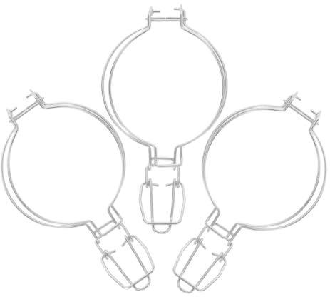 Milisten Abrazaderas de Alambre de Acero Inoxidable para Sellar Tarros de Cristal 93mm 3 Unidades, Cierres Metálicos para Frascos de Conserva, Fijación Segura para Almacenamiento en Cocina