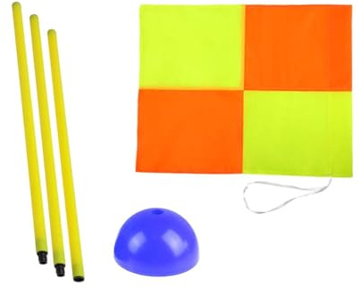 AMSLSIU Bandera de Esquina de fútbol, Postes Agilidad para fútbol, Bandera Deportiva Entrenamiento para Adultos para Juegos, 2 Piezas, Base para Postes , Azul , 3 Piezas