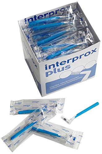 Interprox Plus cepillo interdental caja de 100 (azul cónico)