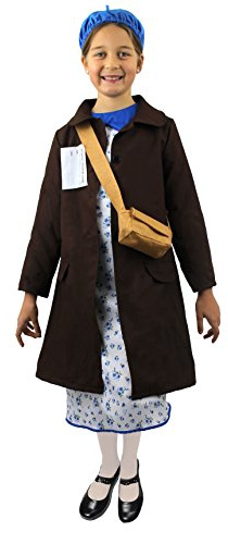 I love Fancy Dress ilfd7041 m Girl 's Evacuee kostym (medel)