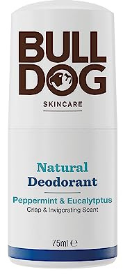 BULLDOG SKINCARE - Peppermint and Eucalyptus Roll On Natural Deodorant For Men 75 ml