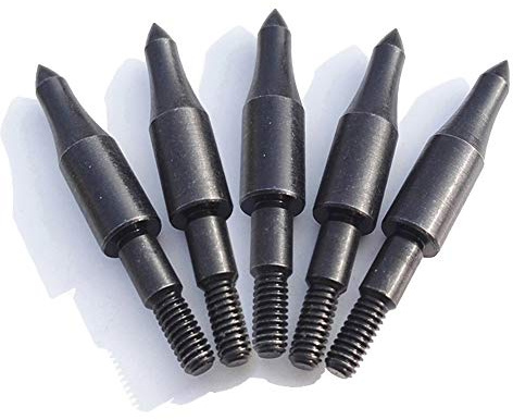SHARROW 12pcs Tête de Flèche de Tir à l'arc Pointe de Flèche Conseils de Flèches d'entraînement à la Cible 100/125/150 Grains Broadheads pour Flèches de Carbone (Noir, 125 Grains)